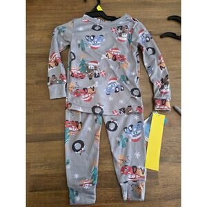 NWT Pixar Cars Toddler Boys Christmas Snug Fit Top and Pants Pajama Set, 2-Piece